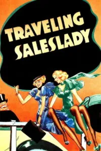 Colorized poster of Traveling Saleslady (1935) starring Joan Blondell