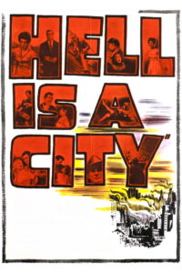 Colorized poster of Hell Is a City (1960) starring Stanley Baker