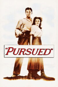 Colorized poster of Pursued (1947) starring Teresa Wright